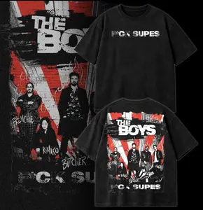 Wash Tee The Boy Season 5,Billy Butcher Team Design, The Boys Vintage Poster Dark Superhero Anti Hero Streetwear Top