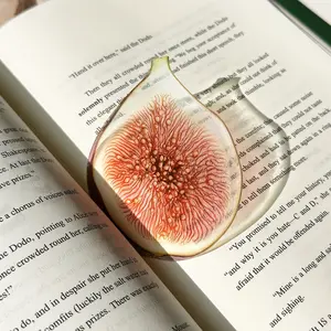1pc Grape, Apple, and Fig Fruit-shaped Acrylic Bookmark - Semi-transparent Page Marker, Cute Book Accessory, Back-to-school Gift, Book Club Gift, Creative Gift, Can Be Used as DIY Accessory