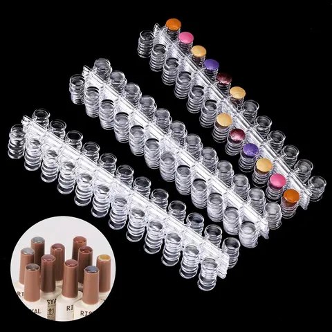 720 Pcs Nail Polish Swatch Dots Round Nail Display Tips Transparent Color Display with Adhesive Sticker for Polish Training Manicure Nail Art