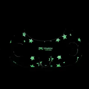 Joyride 2.0 Starry Night – Glow in the Dark No Pull Dog Harness for Medium Dogs Border Collie Dual Adjustable Pressure Release Design Reflective Trim Padded Chest Vest XS S M L XL