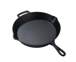12-Inch Cast Iron Frying Pan with Nonstick Coating Black Cookware for Durable Cooking