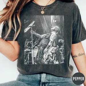 Comfort Colors Bruce Springsteen Vintage Concert T-Shirt Retro E Street Band Fan Tee Classic Rock Merch
