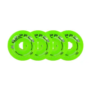 Labeda Roller Hockey Wheels - Gripper Crossover 76mm 74A Green (4-Pack)