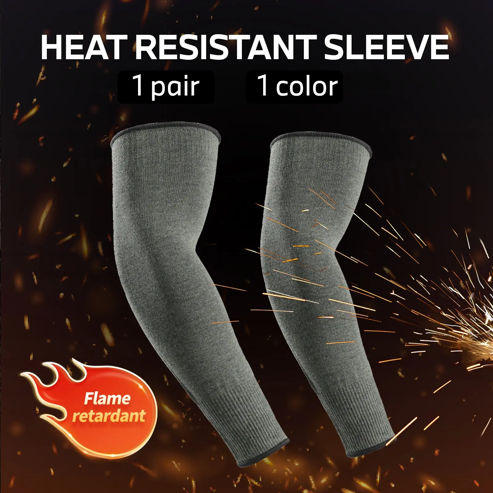 1 Pair Anti-Heat Protection Sleeves for Industrial Gardening Work, Durable Safety Arm Guards Elbow Sleeve, Essential Garden Tool Accessories, Protective Sleeves, Arm Sleeves Cover
