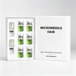 Hair Thickening Microneedle Kit – 30ml Serum with Roller Device – Promotes Hair Growth & Strengthens Follicles for Thicker Hair