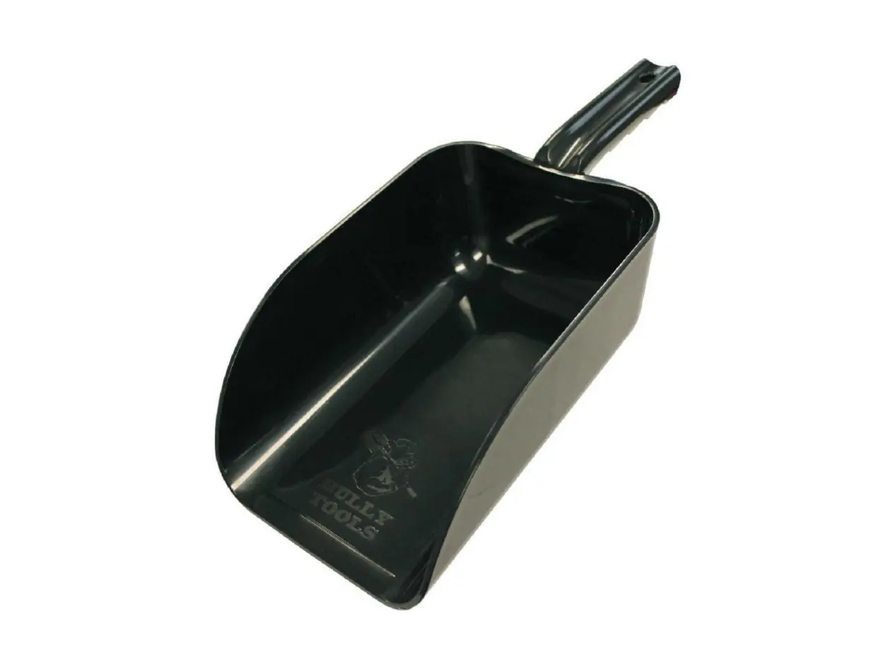 6.5 in. Compact Black Polymer Hand Scoop with Hand Grip, 32 oz Single Scoop Garden Tool for Gardening, Lawn Maintenance (All Seasons Use)