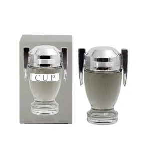 Cup Aqua Eau de Toilette Spray Cologne for Men 100ml/3.4fl.oz. - Fresh Citrus Marine Woody Fragrance with Long Lasting Aroma