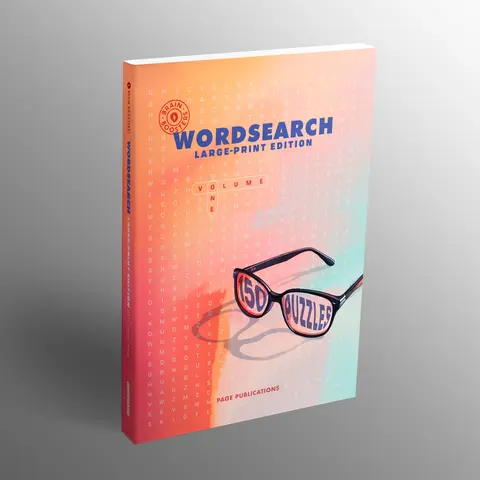 Large-Print Brain Boosters Word Search Workbook - Soft Cover Educational Textbook by Dr. Gareth Moore, English Edition with 150 Word Search Puzzles, Reduced Eye Strain, Cognitive Enhancement, Relaxing Gifts, Interesting Nature & Travel Topics