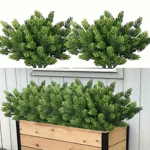 6 Bundles of Lifelike Artificial Conifer Trees - Perfect for Indoor Staircases Or Living Rooms And Outdoor Planter Decorations, Lush Spring Home Embellishments, Can Be Rinsed And Reused, Perfect for Anniversaries And Other Holidays