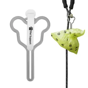 Hands-Free Dog Poop Bag Holder Portable Waste Bag Dispenser for Leash Attached Walks Runs & Outdoor Adventures Lightweight Compact Design