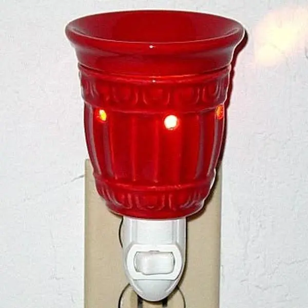 Plug-In Tart Burner - Red Columns