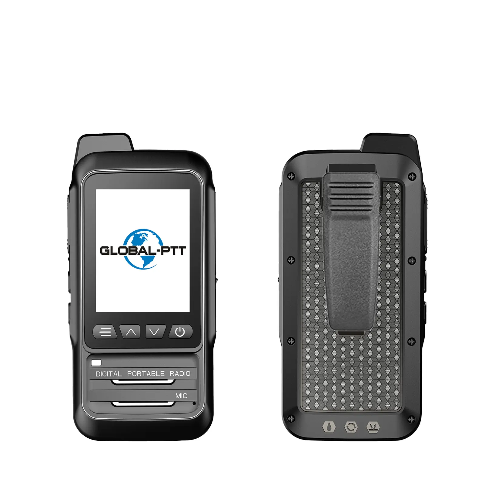 GLOBAL-PTT P0 Professional 4G POC GPS Walkie-Talkie, IP68 Waterproof Long Range Two-Way Radio, Global Cellular Network for Outdoor & Work