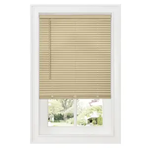 Achim DSG246LT04 46 x 64 in. GII Deluxe Sundown Cordless Room Darkening Vinyl Mini Blind with 1 in. Slats, Latte