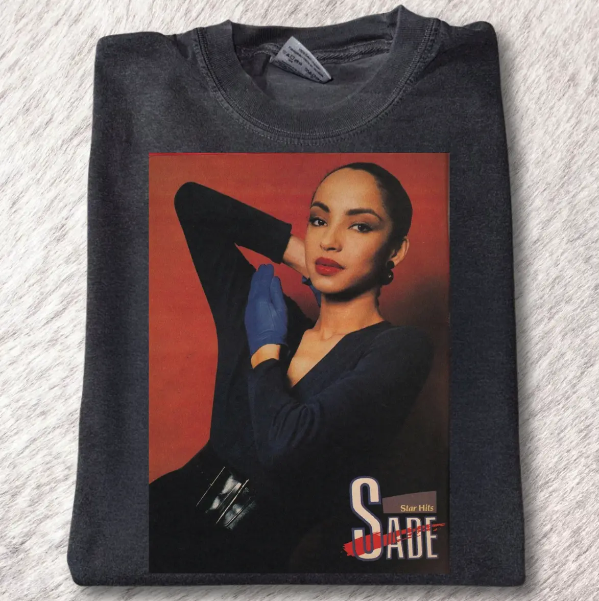 Vintage Vintage Sade Adu Graphics Print Vintage T-Shirt, Womenswear Top Casual Comfort Streetwear Crewneck Tshirt Summer