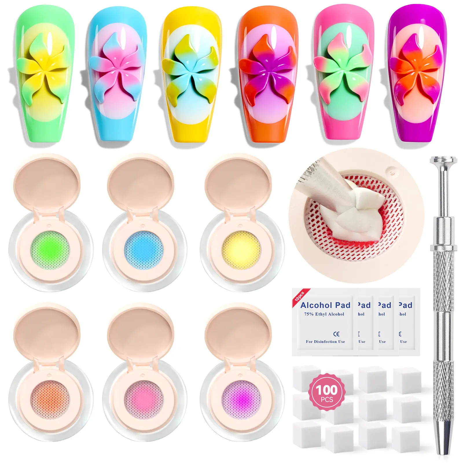 6 Colors Cushion Patting Gel Polish Kit 