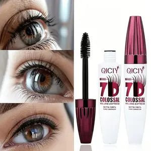 7D Waterproof Volume Mascara, Long-Lasting Natural Curling Lashes for Professional Eye Makeup, Enhancing Volumizing Mascara for Women and Girls, Beachproof Mascara, Voluminous Mascara