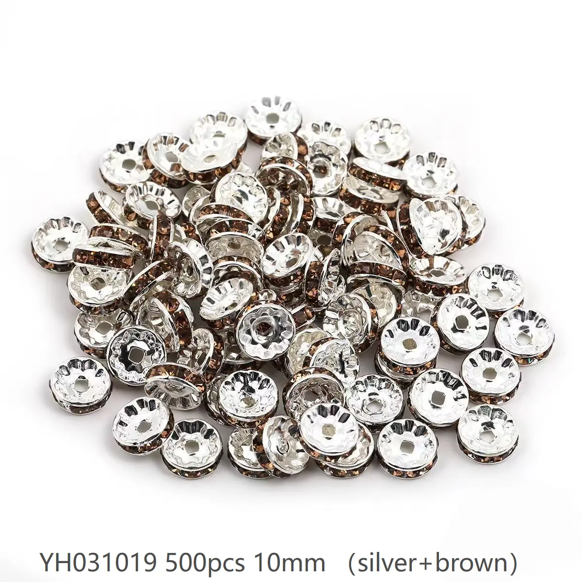 #31（10mm 500pcs) Silver/Brown YH031019
