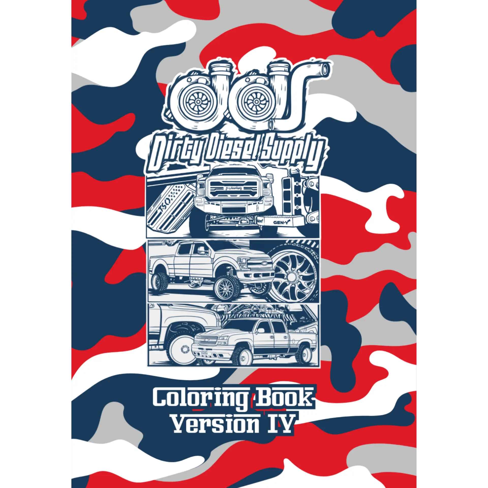 Version 4 Truck Coloring Book — Real Trucks & Builders — Dirty Diesel Supply