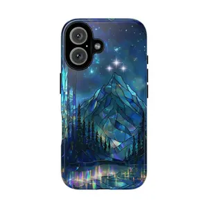 Ethereal Velaris Mosaic Phone Case - Stained glass effect Cover for iPhone 17 16 15 14 13 12 11 Xs Pro Max Plus & Samsung Galaxy S25 S24 S23 S22 S21, ACOTAR Fan gift