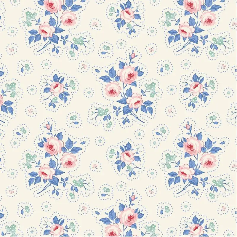 TIL100669 Something Blue - First Kiss Cream Tilda Fabric Sold by the Half Yard