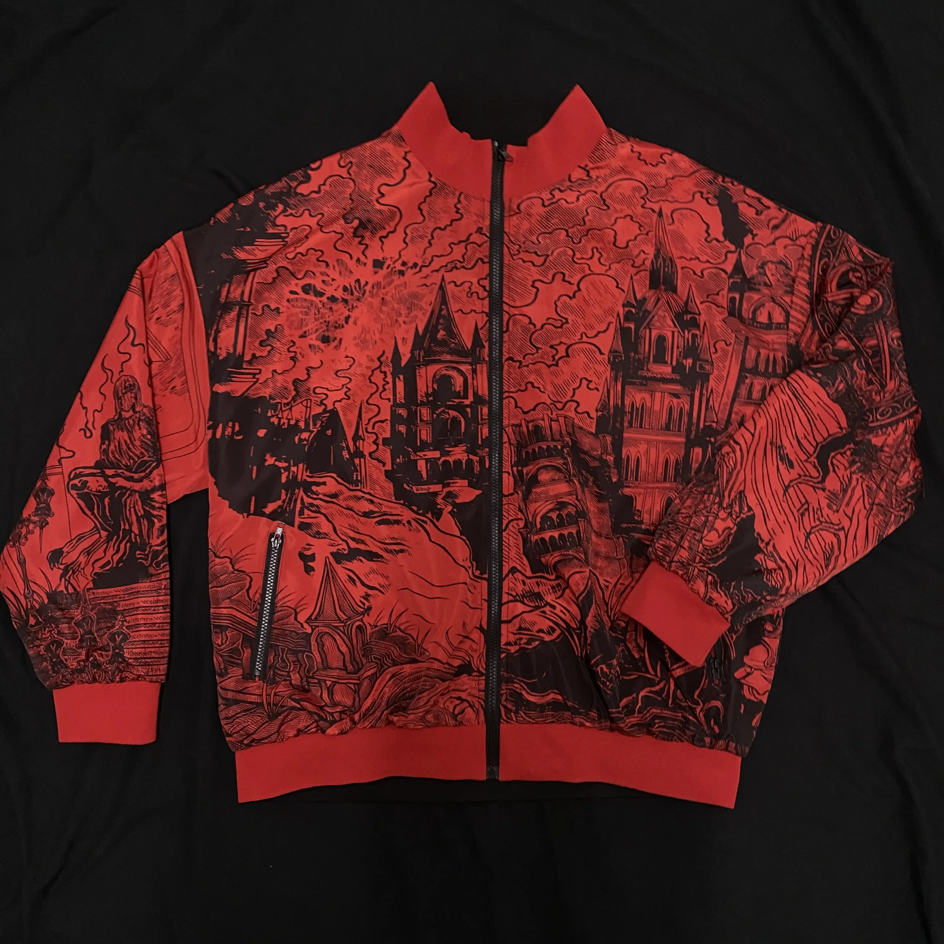 メンズウェア lwood reversible bomber jacket L Blood Reversible Bomber Jacket for Men - Menswear Coats Varsity