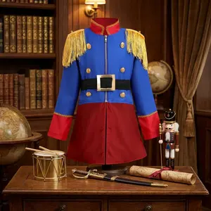 Kids Prince Charming Costume - Boys Circus Soldier Royal Guard Pirate Halloween Christmas Cosplay Dress Up Outfits for Children's Party Role Play Pretend Play Adventure Themed Events Fancy Dress Birthday Celebration