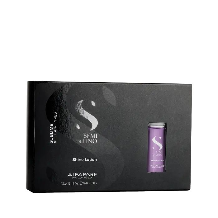 Alfaparf Milano Semi Di Lino Diamond Illuminating Purple Lotion, Each Vial  x 0.43oz, Diamond Sleek Shine Leave-In Treatments, Shining Leave-In Hair Treatments, Shining Leave-In Treatments