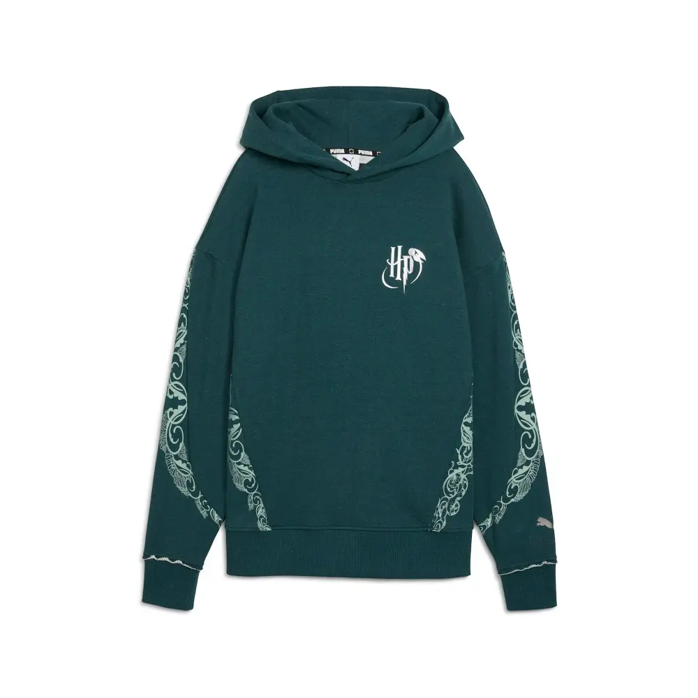 PUMA Womens Hoops X Harry Potter Cotton Hoodie Basketball Casual Outerwear Casual - Green