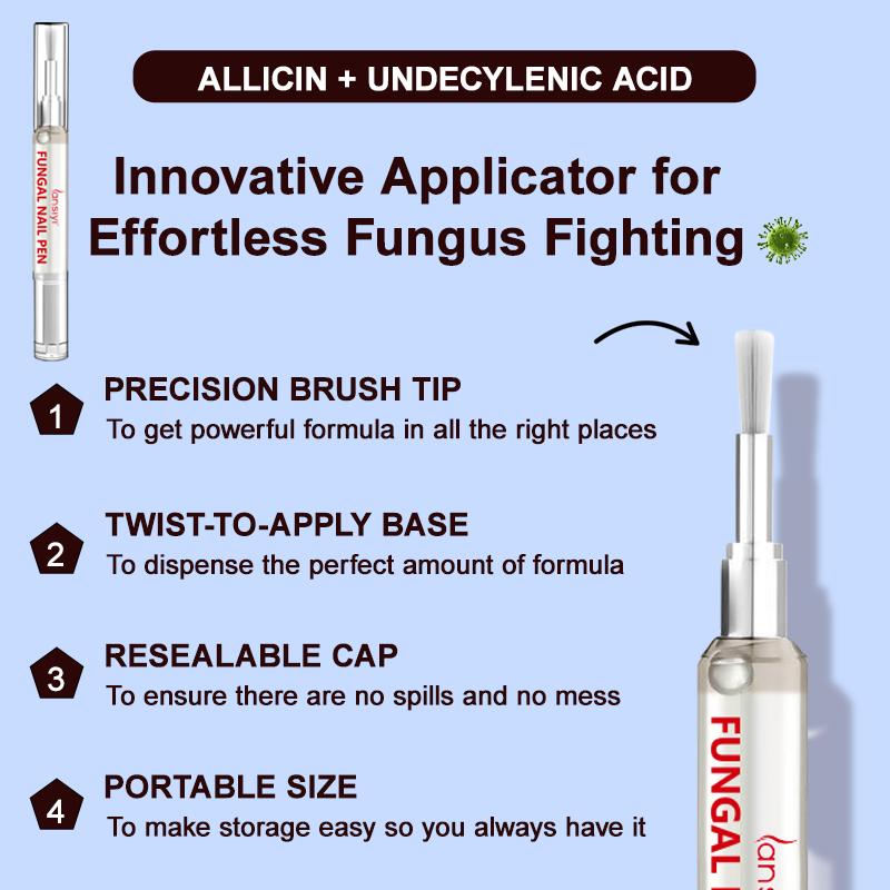 Lansiyi Fungal Nail Pen with Allicin & Undecylenic Acid, Nail Health Care Pen, Nail Fungus Care Pen for Solving Fungal Nails and Other Nail Problems, Nail Supplies Daily Care Nails Kit Set, Nail Tech Supplies,Self Care Tools Lansiyi Fungal Nail Pen with Allicin & Undecylenic Acid, Nail Health Care Pen, Nail Fungus Care Pen for Solving Fungal Nails and Other Nail Problems, Nail Supplies Daily Care Nails Kit Set, Nail Tech Supplies,Self Care Tools