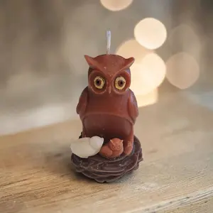 Owl Mom and Baby Shaped Scented Candles - Perfect for Home Decor and Ambiance