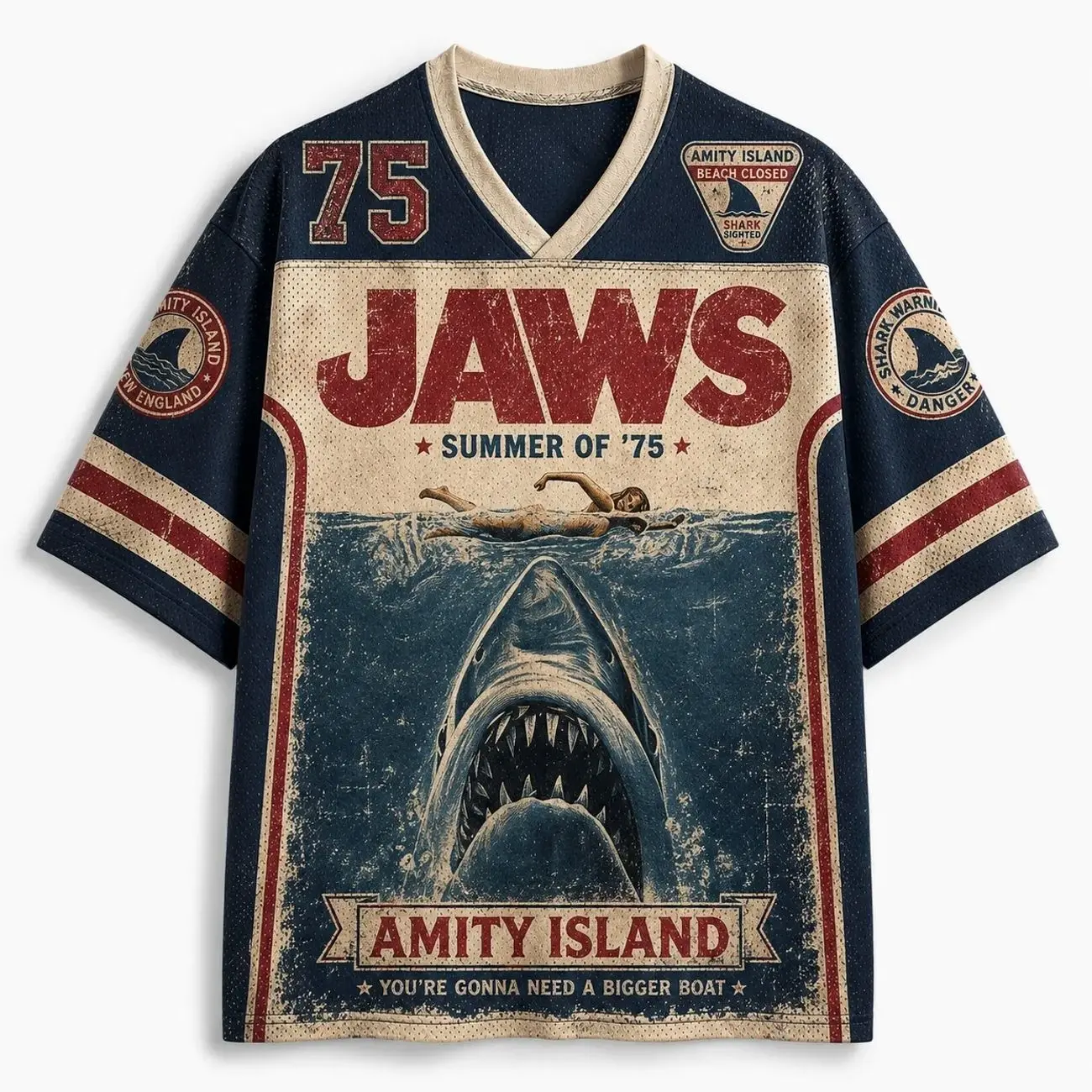 Jaws Quint's Shark Fishing Jersey Shirts JQH