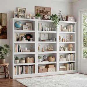 5-Tier Bookshelf – 71" Tall Bookcase with Adjustable Shelves, Holds 60 lbs Per Shelf, Sturdy Display Stand for Living Room, Home Office, Bedroom