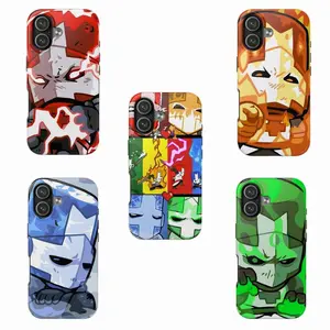 Castle Crashers Retro Arcade Video Game Action Art Classic Tough Phone Case. Nostalgic Gamer Aesthetic Heavy Duty Shockproof Protective Cover for iPhone 17 Pro Max 16 Air 15 14 13 12 11.