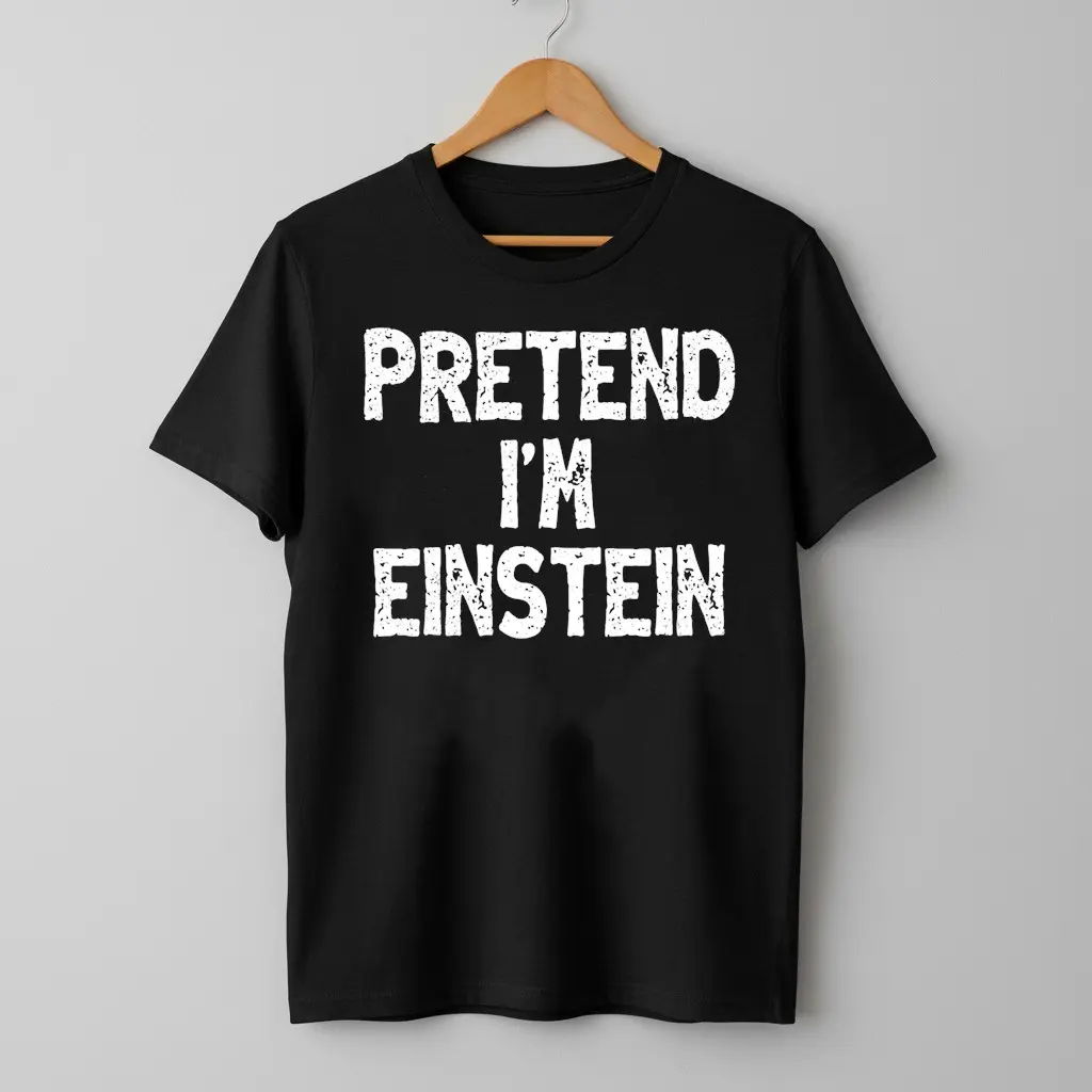 Pretend I'm Einstein Funny Lazy Easy Halloween Costume Performance T-Shirt