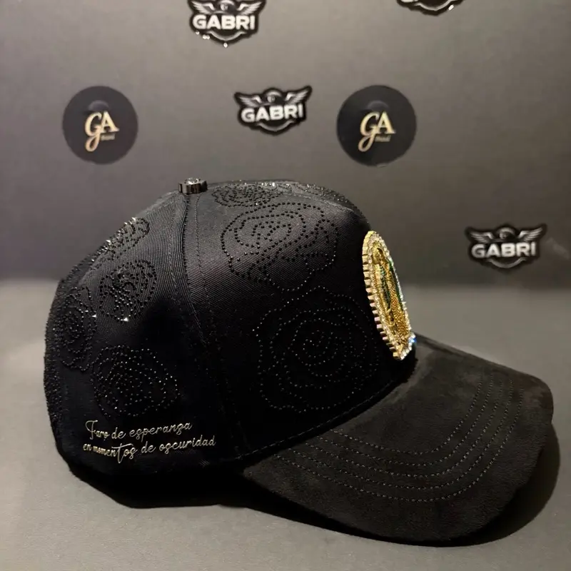 Virgen De Guadalupe Caps Fans Embellished with Virgin Mary Emblem