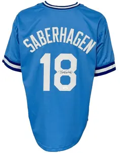 Kansas City Royals Brett Saberhagen Autographed Pro Style Custom Jersey JSA Authenticated