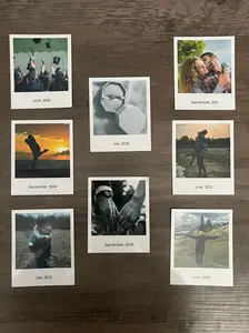 Personalized Gift - 8 Custom Polaroid Style Retro Photos | Gift for Couples| Holiday Gift | Custom Fridge Magnets | Birthday Gift