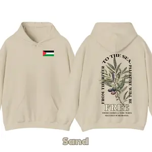 Palestine Flag Graphic Hoodie & T-Shirt, Gaza Unisex Varsity Style Top, Comfortable Cotton Fabric, Casual Streetwear Gift Apparel