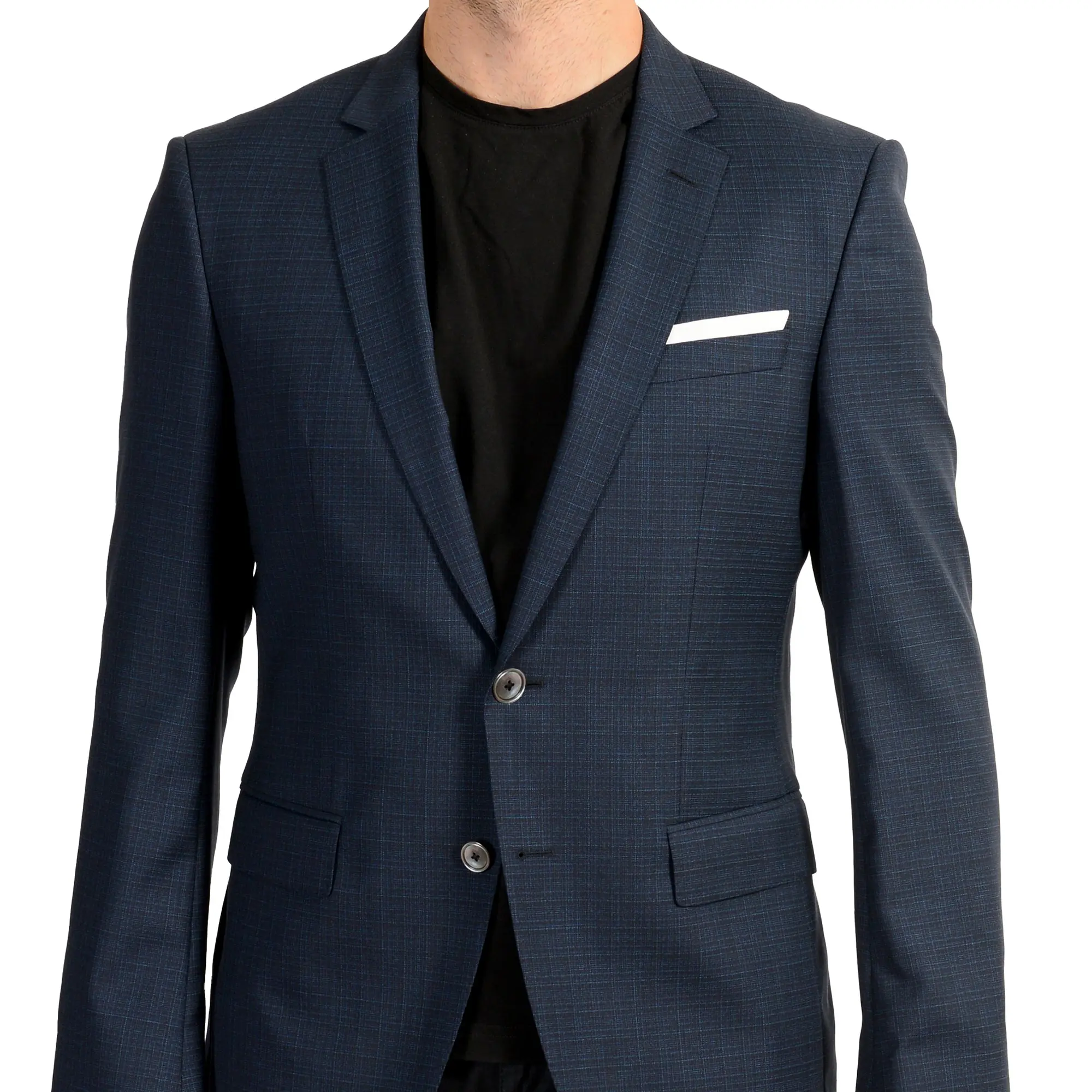 Hugo Boss Men's Blue Slim Fit 100% Wool Blazer US 40R IT 50R