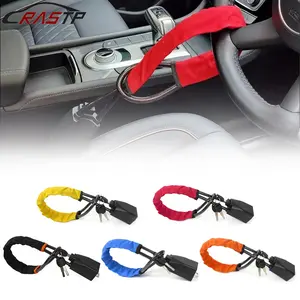 RASTP-Car Steering Wheel Steel Lock Anti-theft Lock With 3 Keys Anti-theft Device Easy Installation For Most Cars SUV RS-STW049