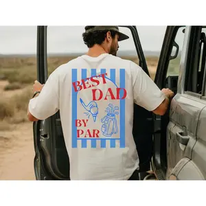 Best Dad By Par Personalized Golf Shirt Comfort Colors, Custom Golf Dad Shirt Fathers Day Gift, Cool Dads Club Tee Golf Lovers Dad Gift