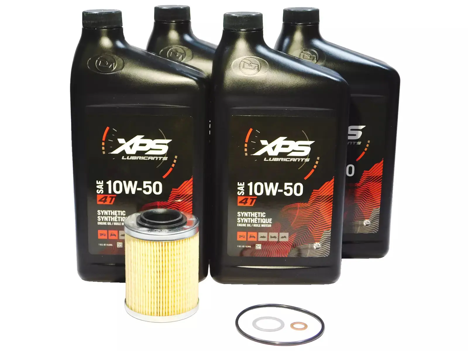 2017-2023 Can-Am Maverick X3 OEM 10W-50 Full Synthetic Oil Change Kit 9779261