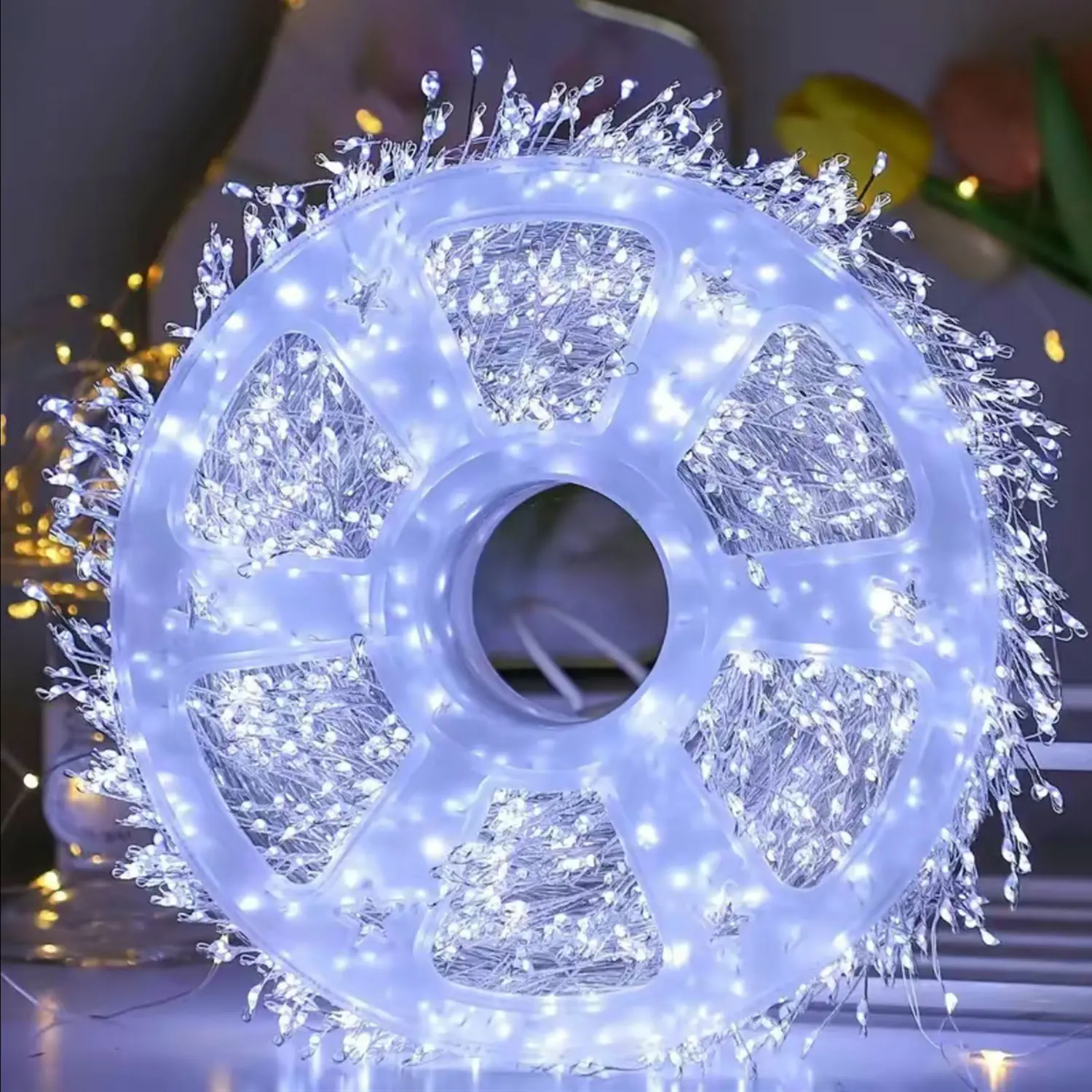LED fairy light strings, warm color-changing lights, DIY Christmas wreath decorations, USB Halloween wedding party supplies