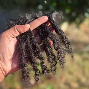 HANDMADE HUMAN LOC EXTENSIONS KINKY CURLY UNPROCESSED VIRGIN HAIR