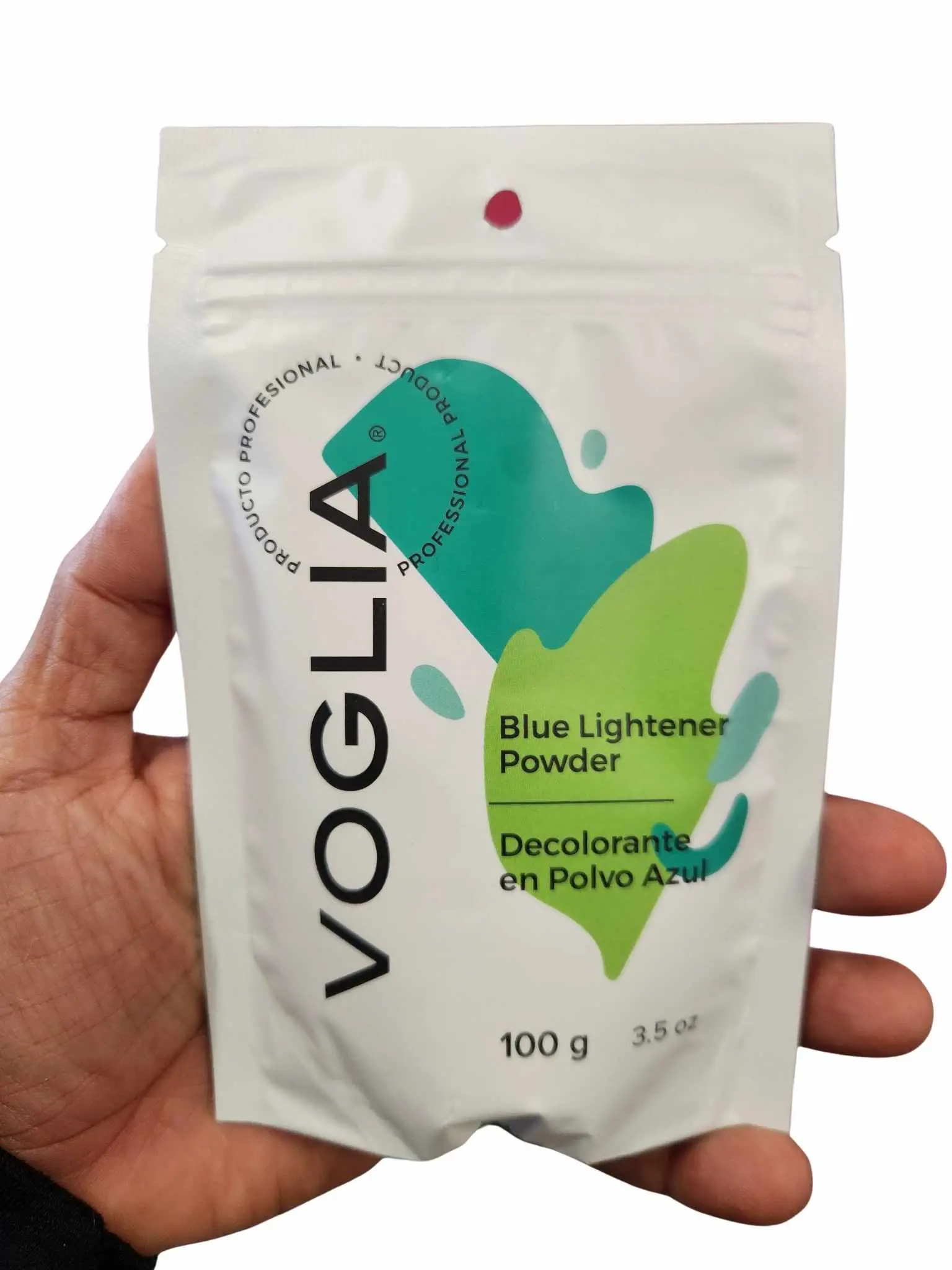 Voglia Plex Blue Hair Lightening & Brightening Powder Pack, 3.5 oz (100g), Paraben-Free Gentle Haircare, 24-Month Shelf Life, Enhances Natural Color & Texture