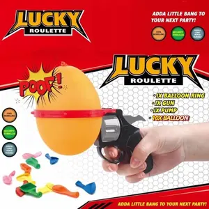 Viral TikTok Russian Roulette Balloon Gun Party Prank Toy, Fun Family Interactive Lucky Balloon Gun, Christmas Halloween Party Game, 1 Count,Valentine's Day gifts, Laugh