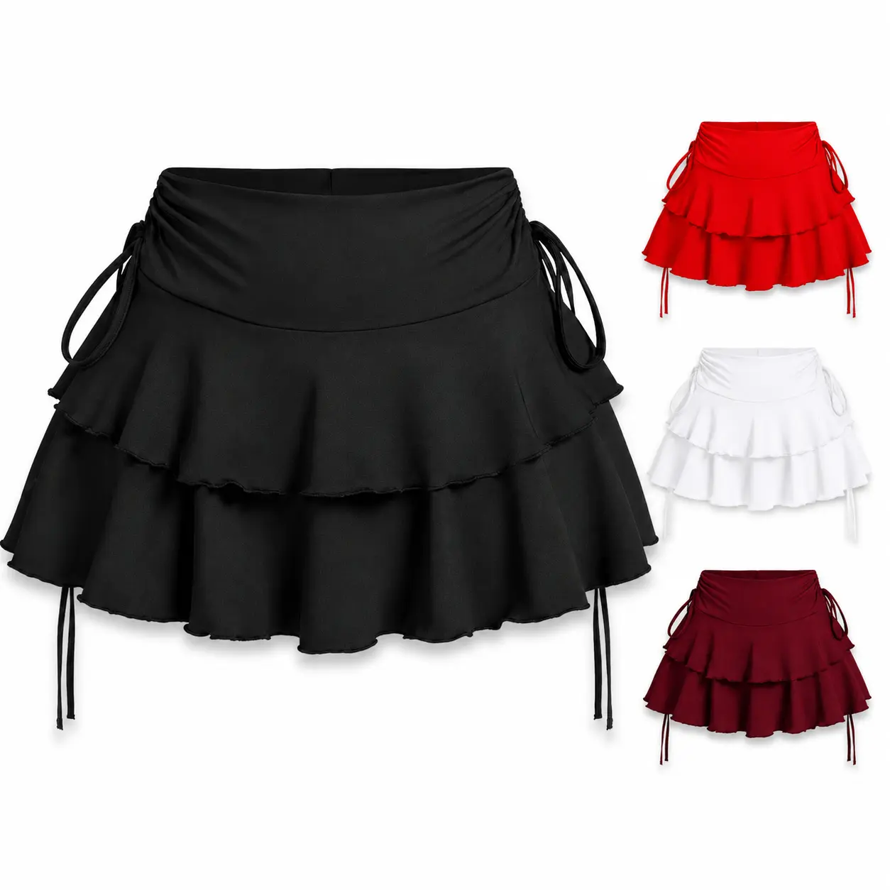 Women's Pleated Skater Skirt Basic Casual High Waisted Ruffles Flared Mini Thin Skirts Christmas Skirt Women's Pleated Skater Skirt Basic Casual High Waisted Ruffles Flared Mini Thin Skirts Christmas Skirt