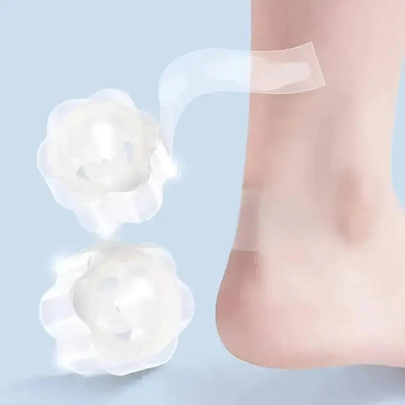30pcs Adhesive Gel Insoles with Non-slip Heel Pads, Waterproof Dustproof Gel Footpads, Visible Friction Protection for High Impact Shoes, Shock Absorbing Insoles