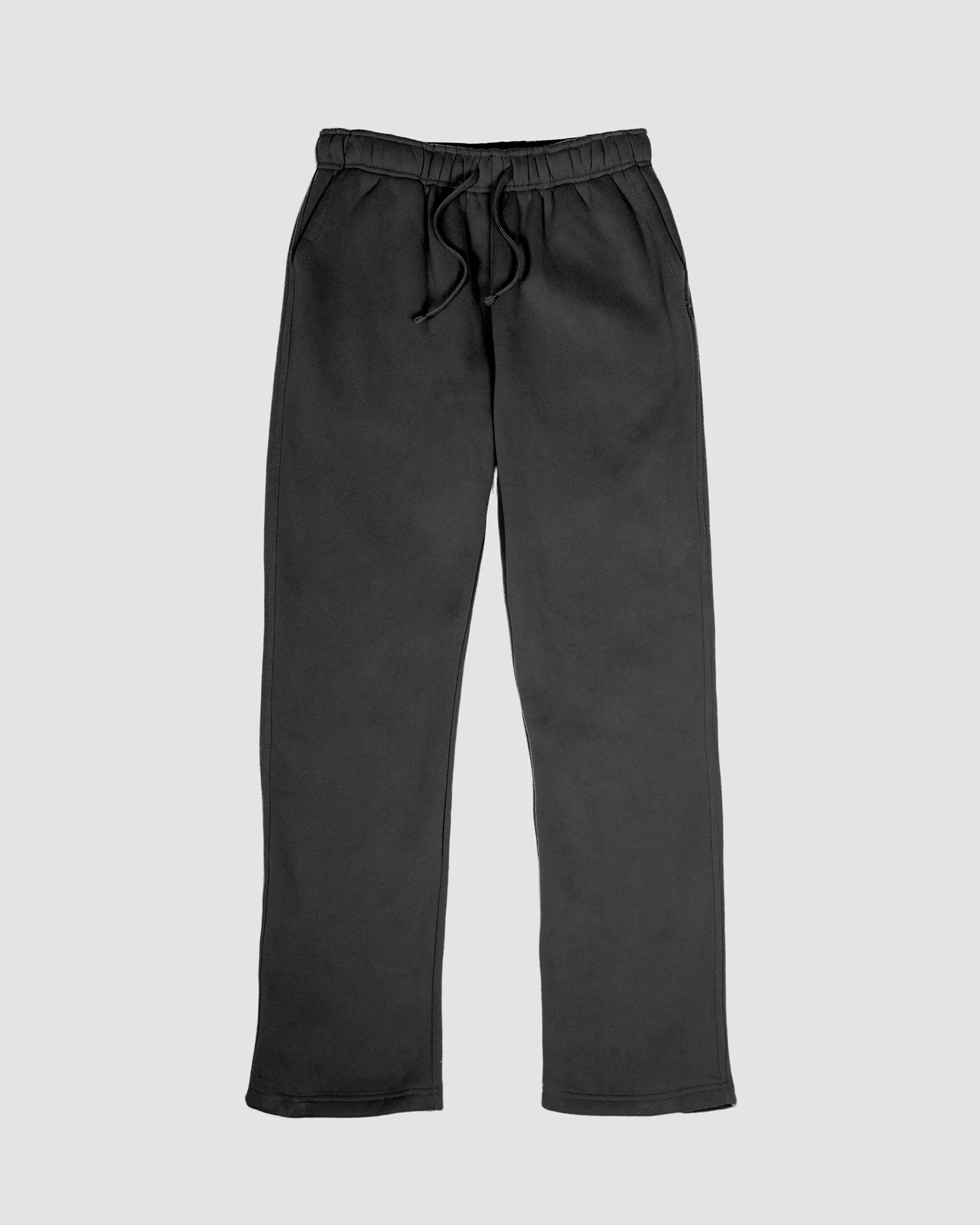 Brooklyn Cloth Originals Heavy Weight Open Hem Pant, Heavyweight Fleece Sweatpants with Open Hem and Soft Warm Feel, Steel Grey, Small to Large