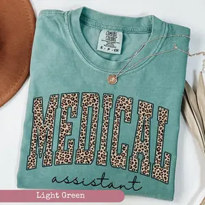 Comfort Colors, Leopard Medical Assistant Shirt, Medical Assistant Shirt, Assistant Gifts, Nurse Appreciation, Gifts For Medical Assistant Casual Comfy